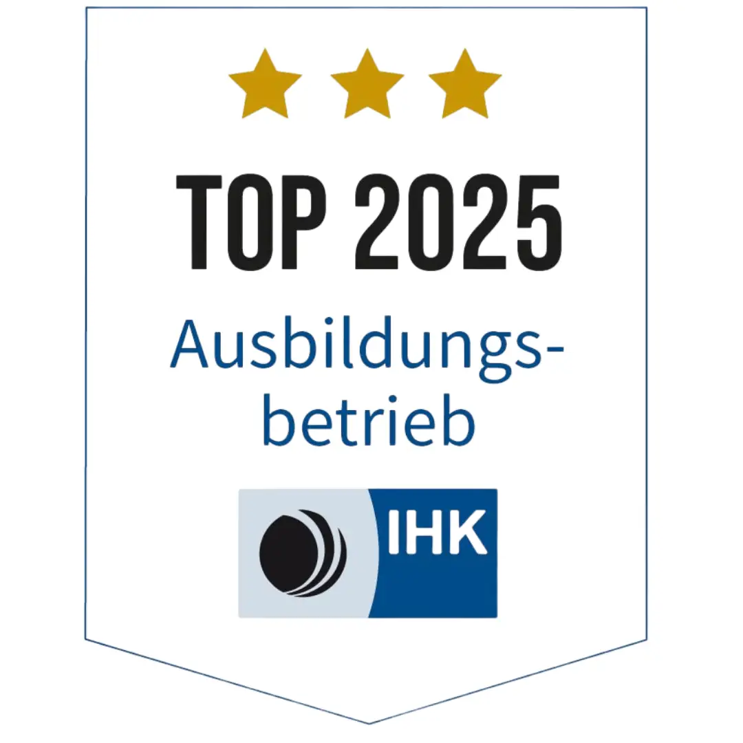Siegel als Top-Ausbildungsbetriebt 2025 von der IHK